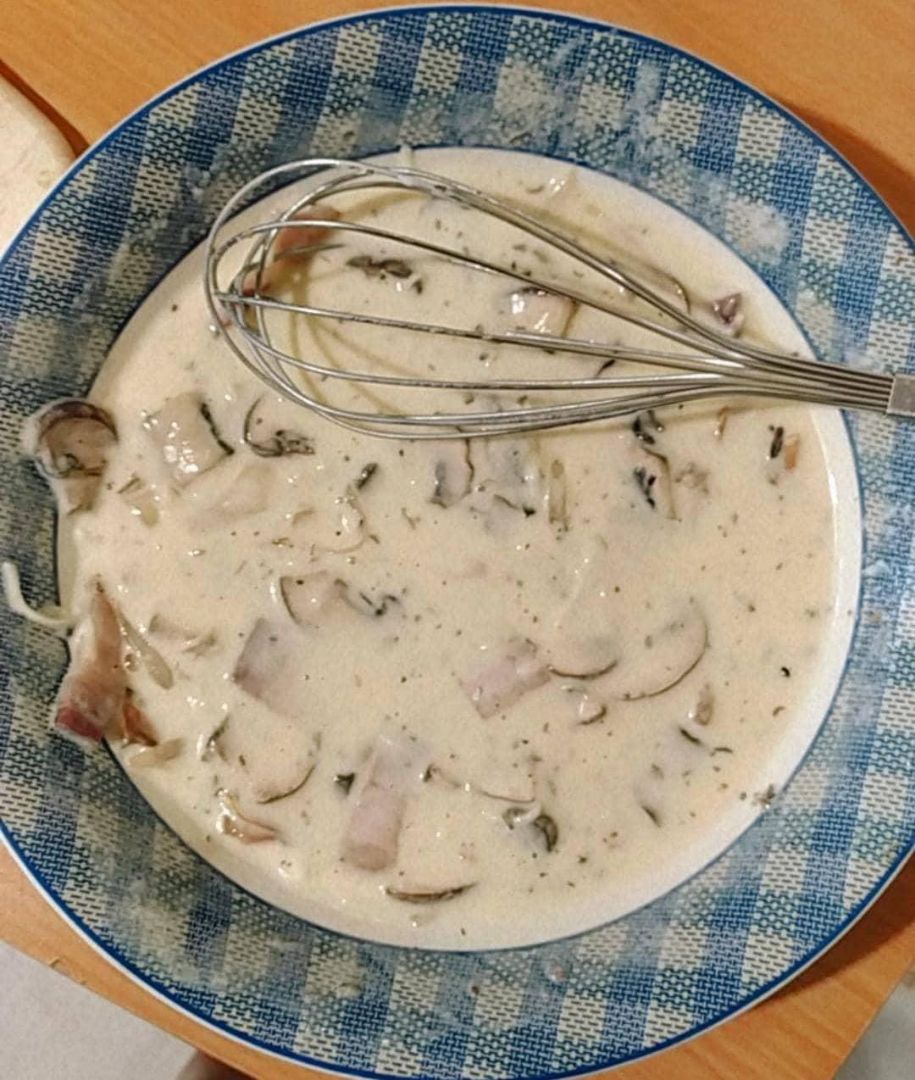Quiche de champis y panceta Paso 3 Quiche de champis y panceta Paso 3