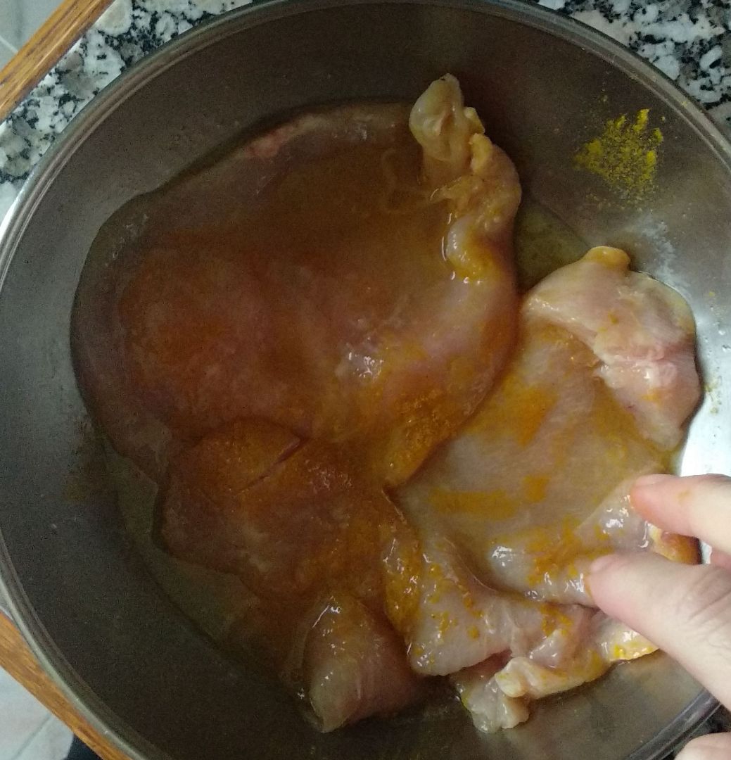 Pechuga de pollo al limón y curryStep 0