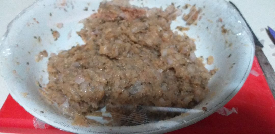 Albóndigas  de pollo al horno Paso 3