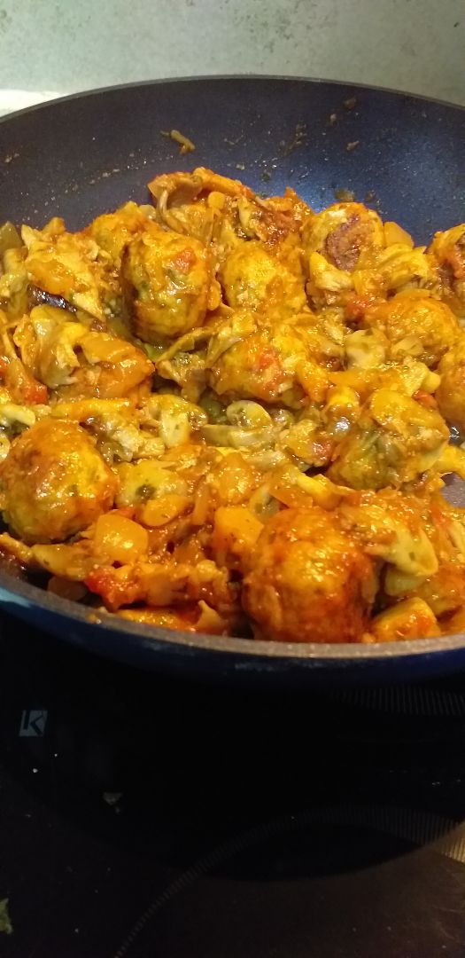 Albóndigas  de pollo al horno Paso 6