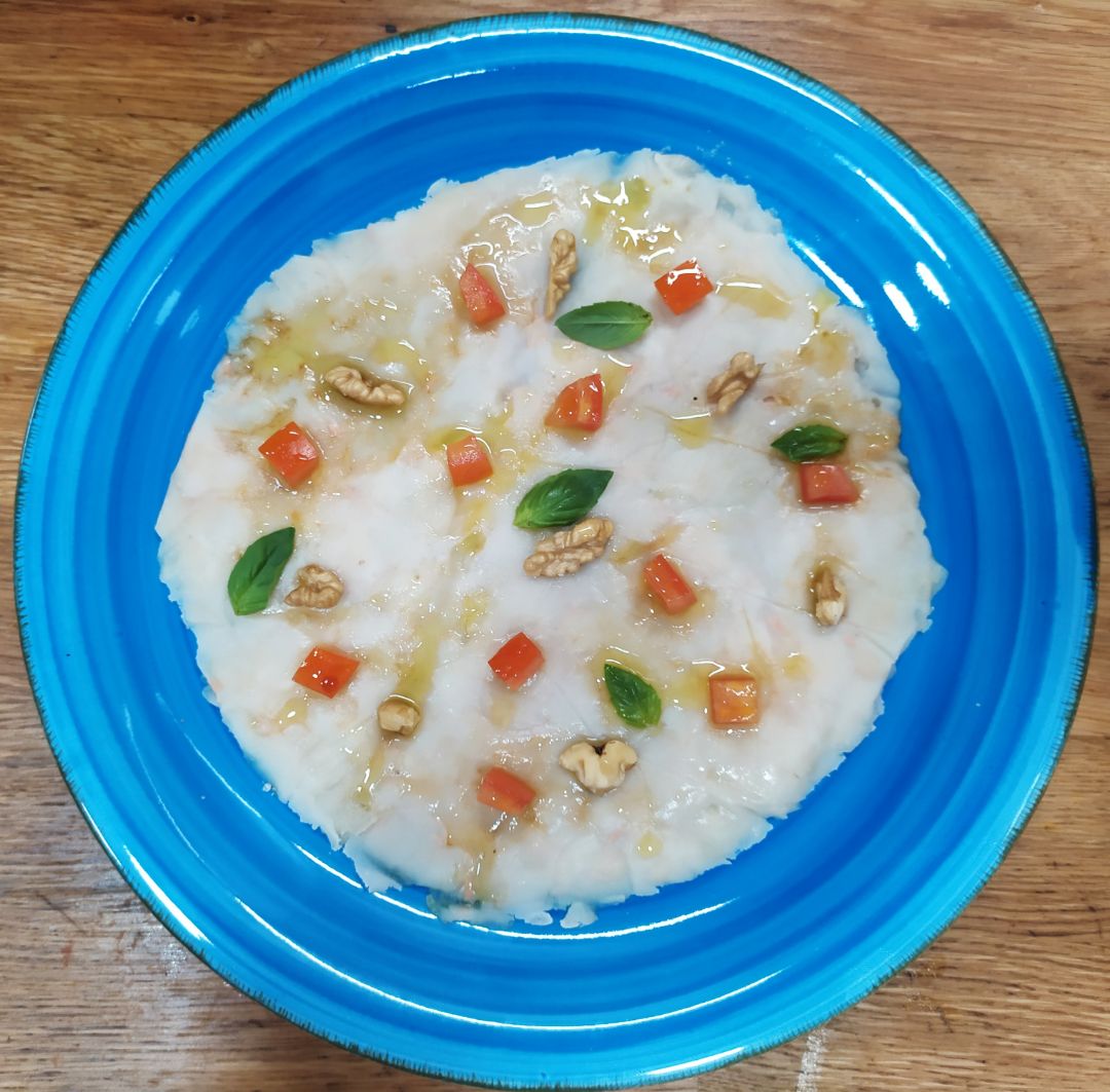 Carpaccio de alubias blancas Paso 6 Carpaccio de alubias blancas Paso 6