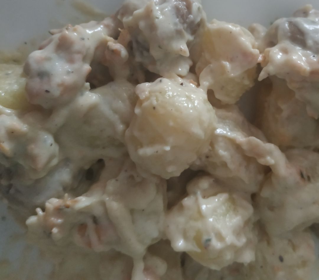 Ñoquis con salsa roquefort Ñoquis con salsa roquefort