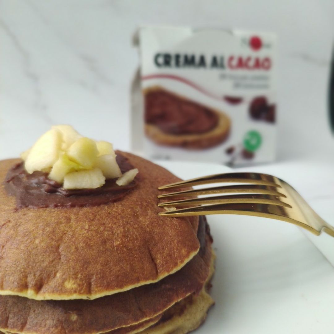 Tortitas de manzana con la ansiada y deseada crema de cacao 🥳🎄 Tortitas de manzana con la ansiada y deseada crema de cacao 🥳🎄