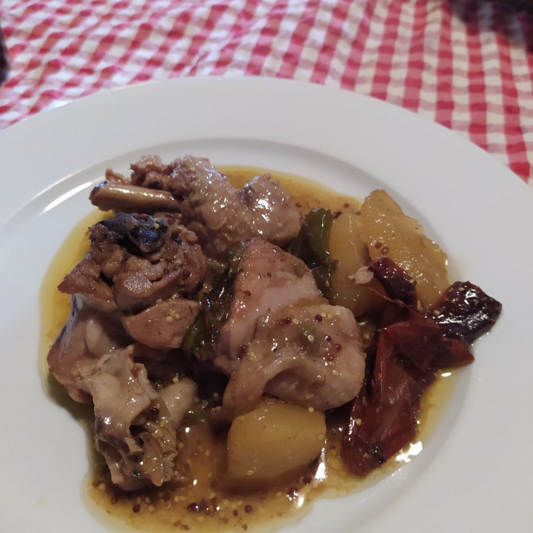 Pollo a la mostaza. Pollo a la mostaza.
