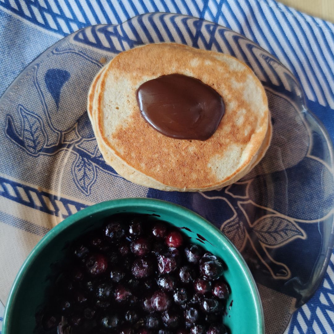 Tortitas de avena y plátanoStep 0