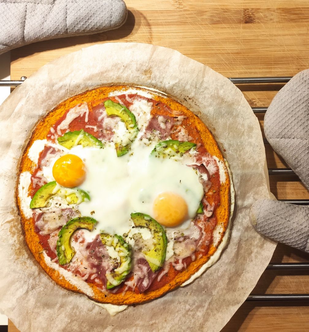 Pizza con base de zanahoria Pizza con base de zanahoria