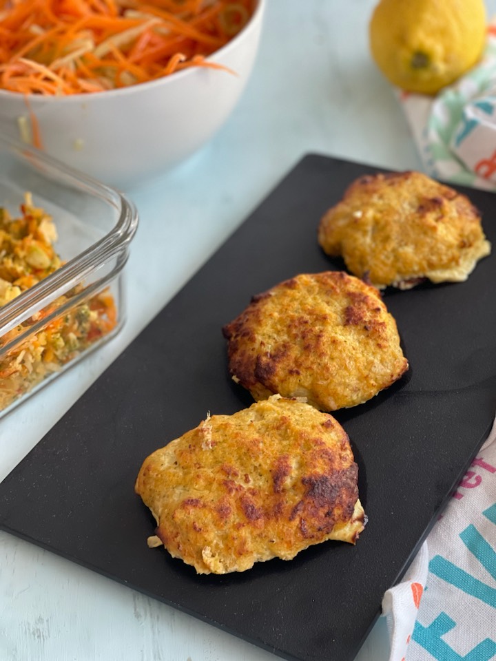 Hamburguesas de rosada y verduras