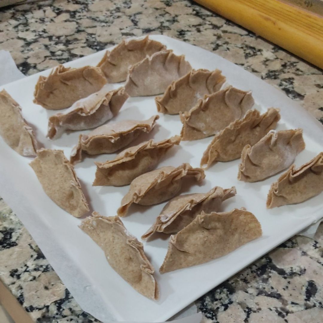 Gyozas con masa de harina integral 