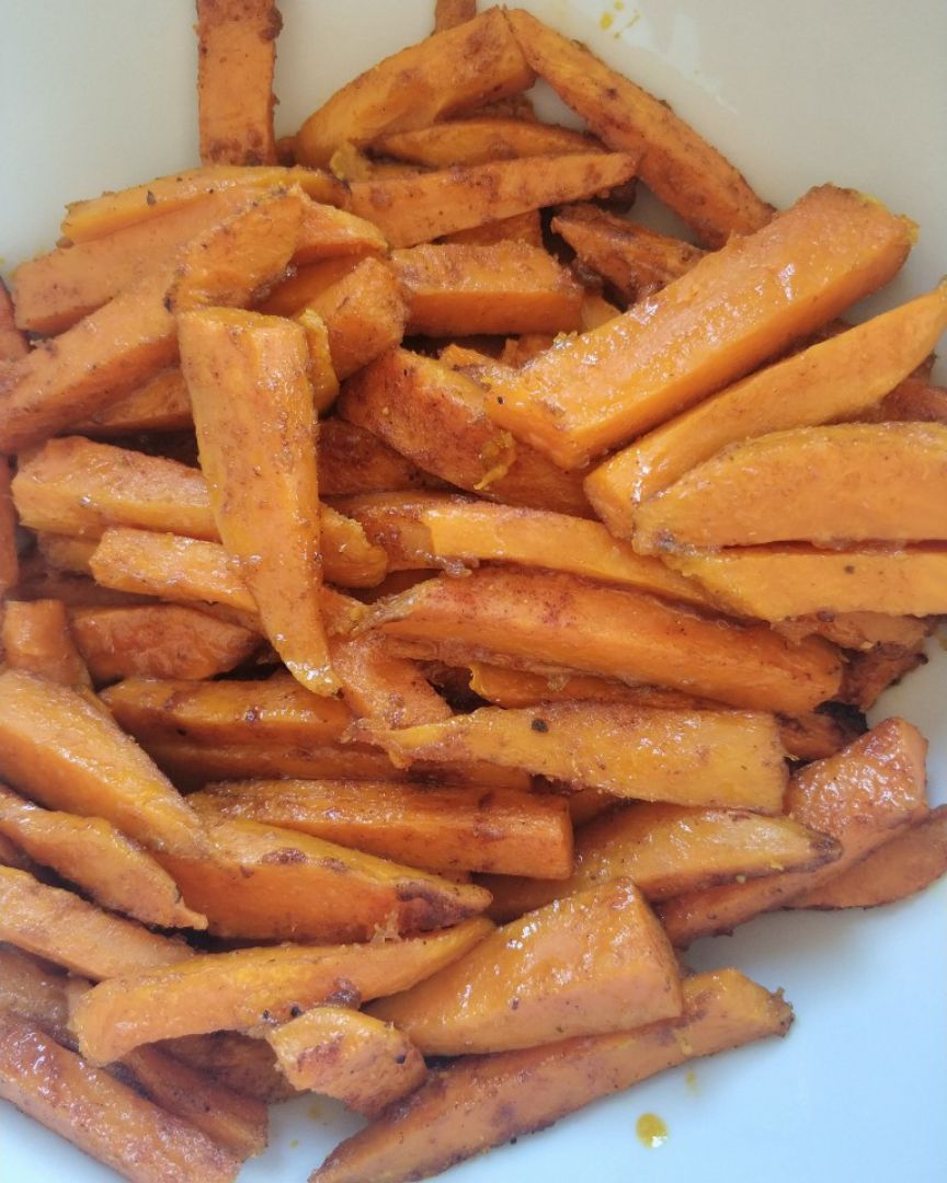 Batata dulce (versión de patatas fritas sana) Paso 7 Batata dulce (versión de patatas fritas sana) Paso 7