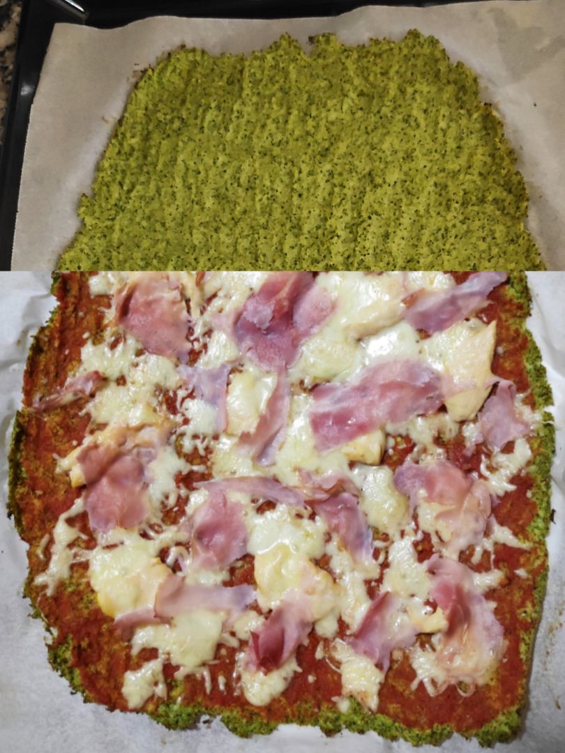 Pizza base de brócoli
