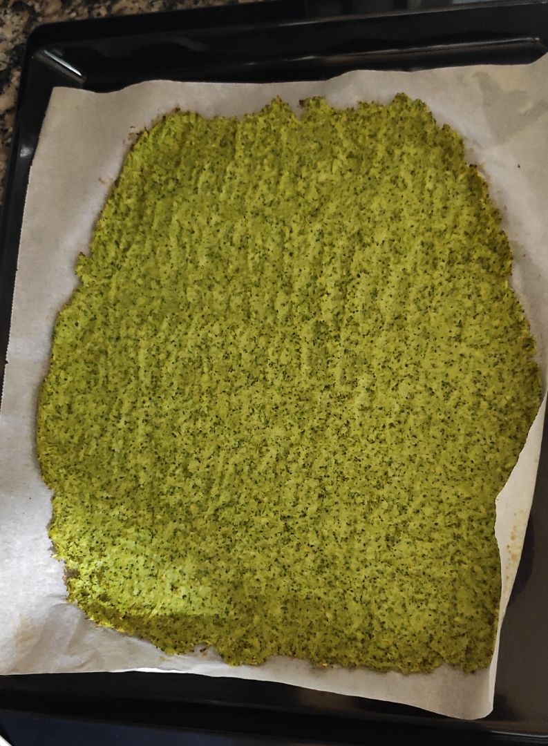 Pizza base de brócoli Paso 1