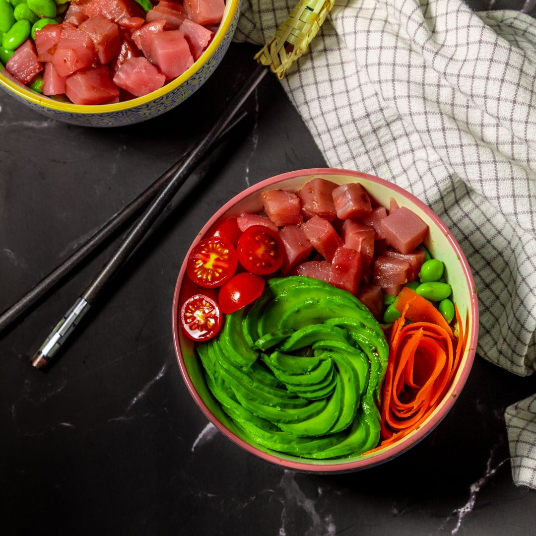 Poke bowl bajo en calorías