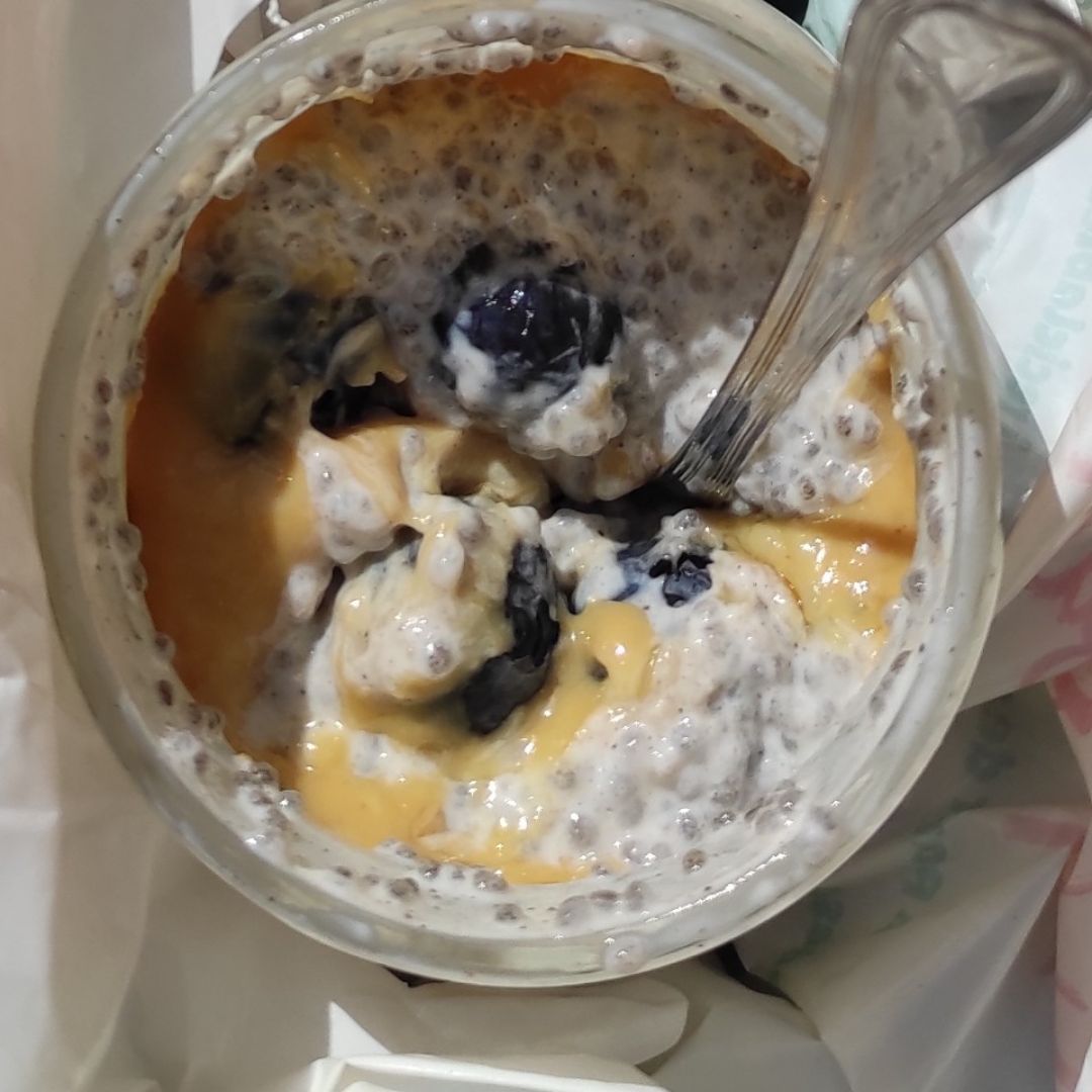 Pudding de chia y arándanos