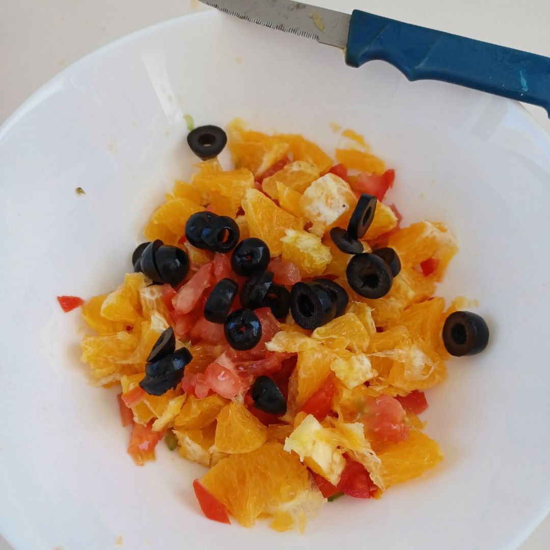 Ensalada cítrica de garbanzos Paso 1