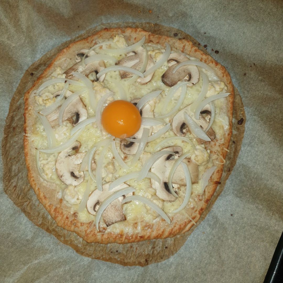 Pizza con base de atún Paso 6 Pizza con base de atún Paso 6