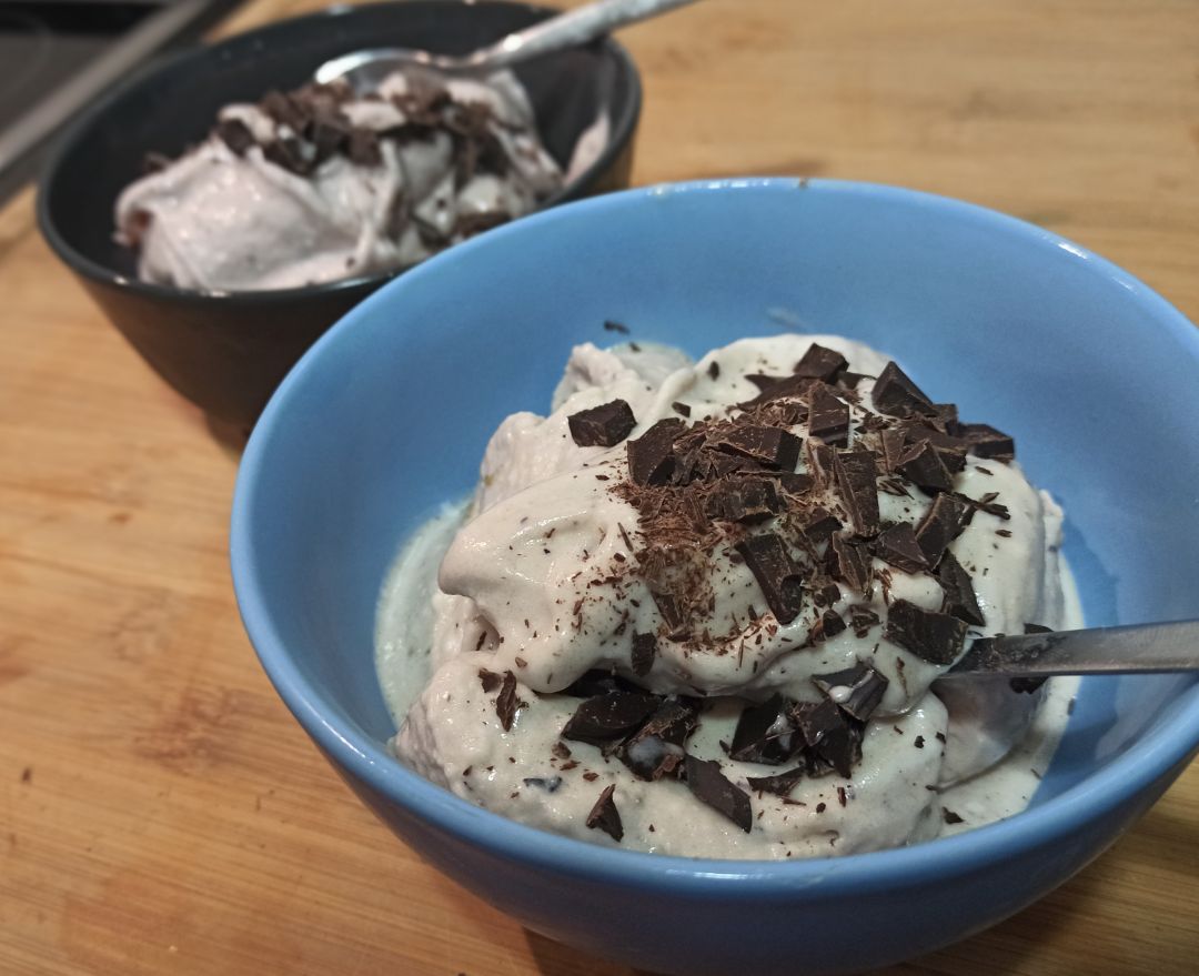 Helado de plátano pocho Helado de plátano pocho