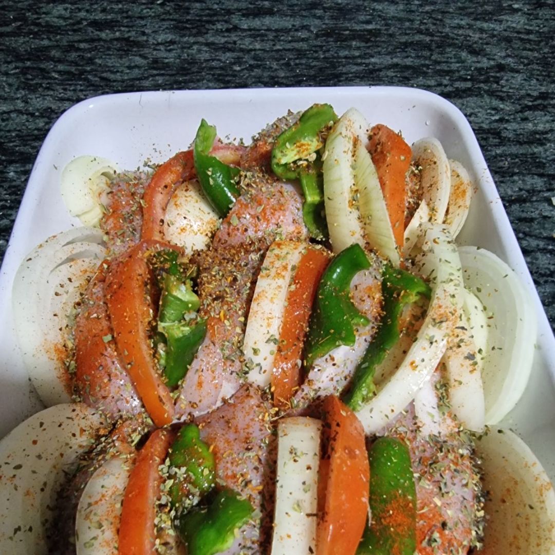 Pechuga de pollo con verduras al horno Paso 0 Pechuga de pollo con verduras al horno Paso 0
