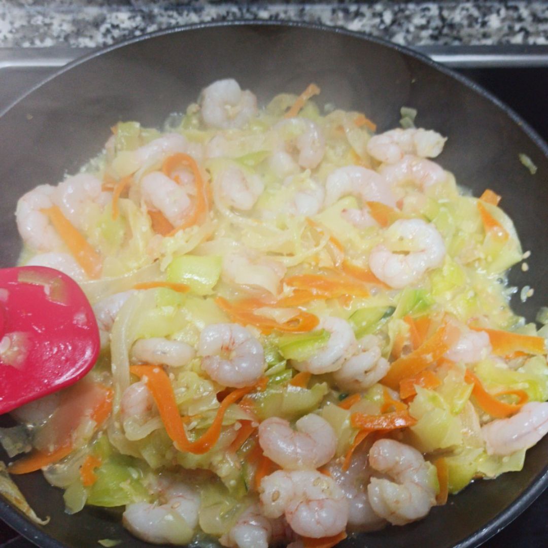 Rollito de arroz caliente Paso 1
