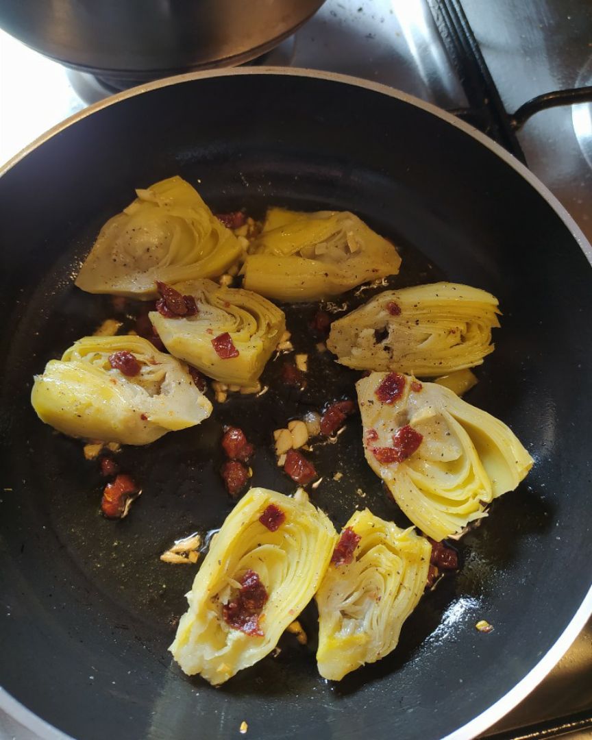 Alcachofa con tomate seco Paso 0 Alcachofa con tomate seco Paso 0