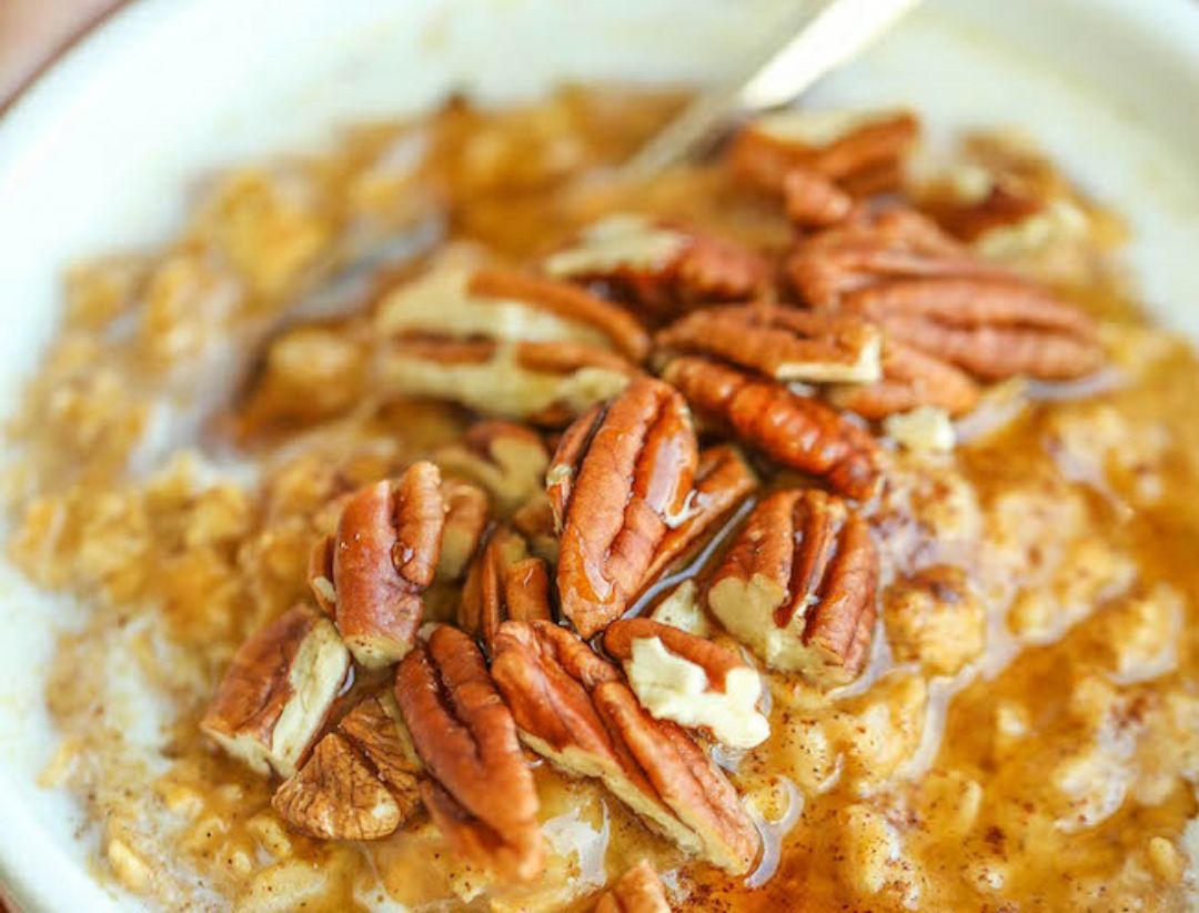 Porridge 100% vegano de calabaza, avena y canela Porridge 100% vegano de calabaza, avena y canela