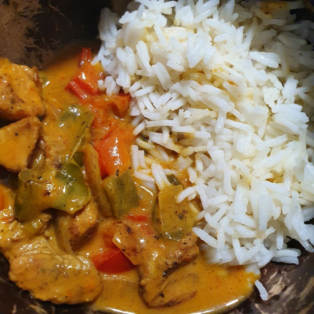 Pollo con verduritas al curry Pollo con verduritas al curry