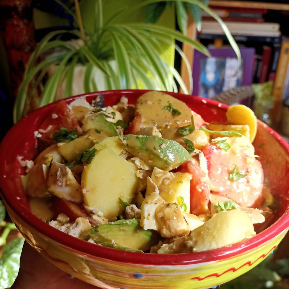 Ensalada de tofu y patata