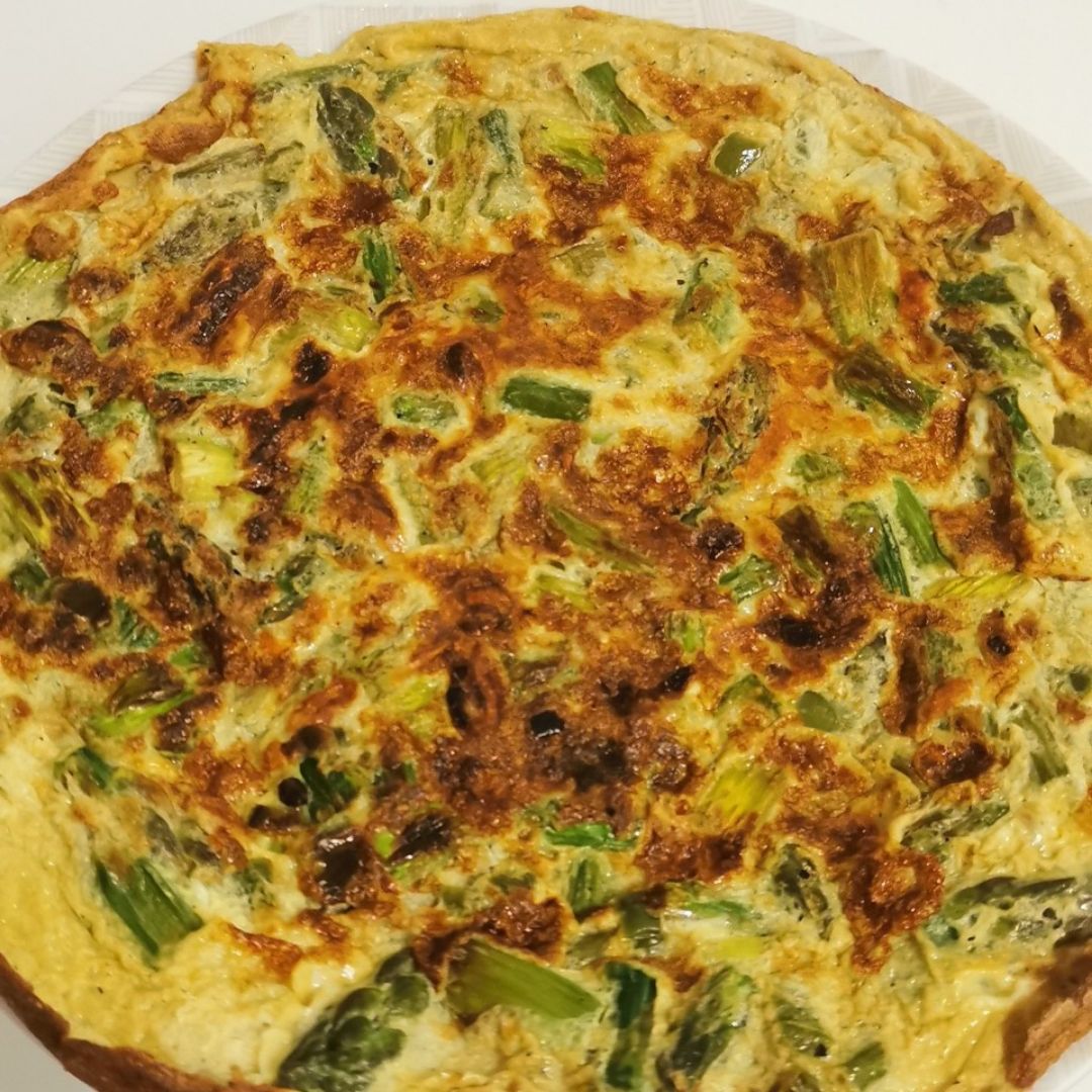 Tortilla de espárragos individual Tortilla de espárragos individual