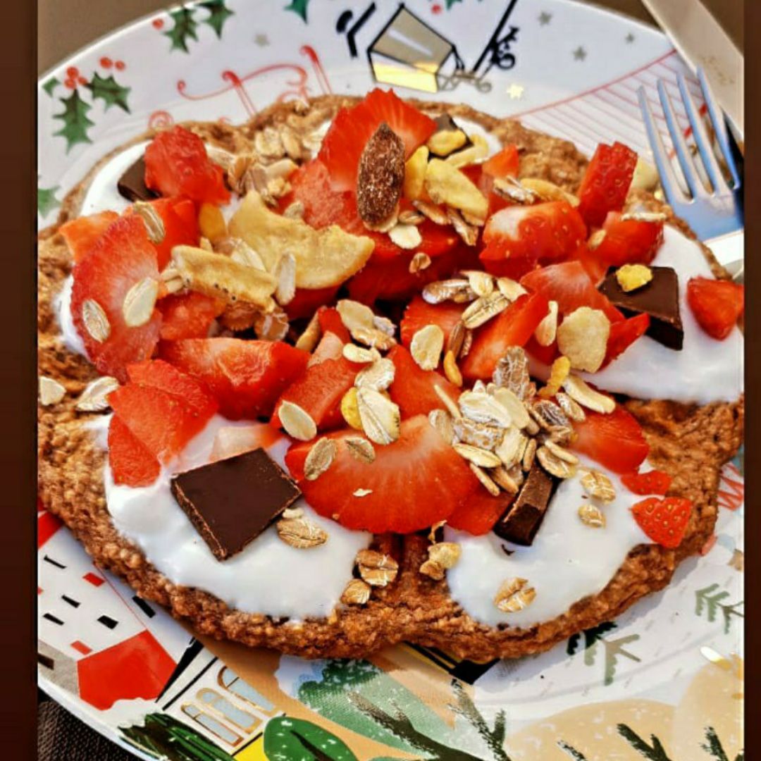 Gofre de avena y plátano Gofre de avena y plátano