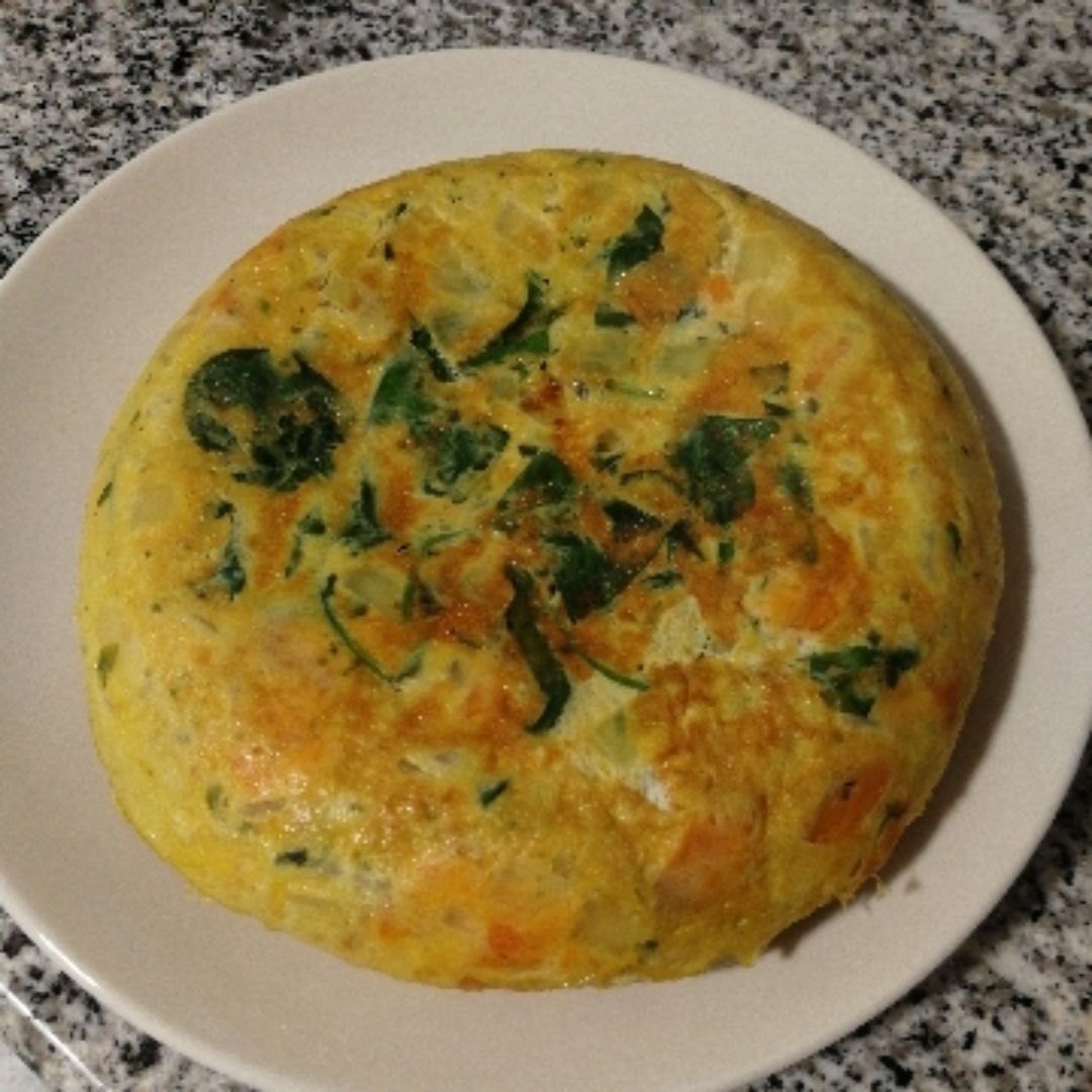 Tortilla de batata y espinacas 