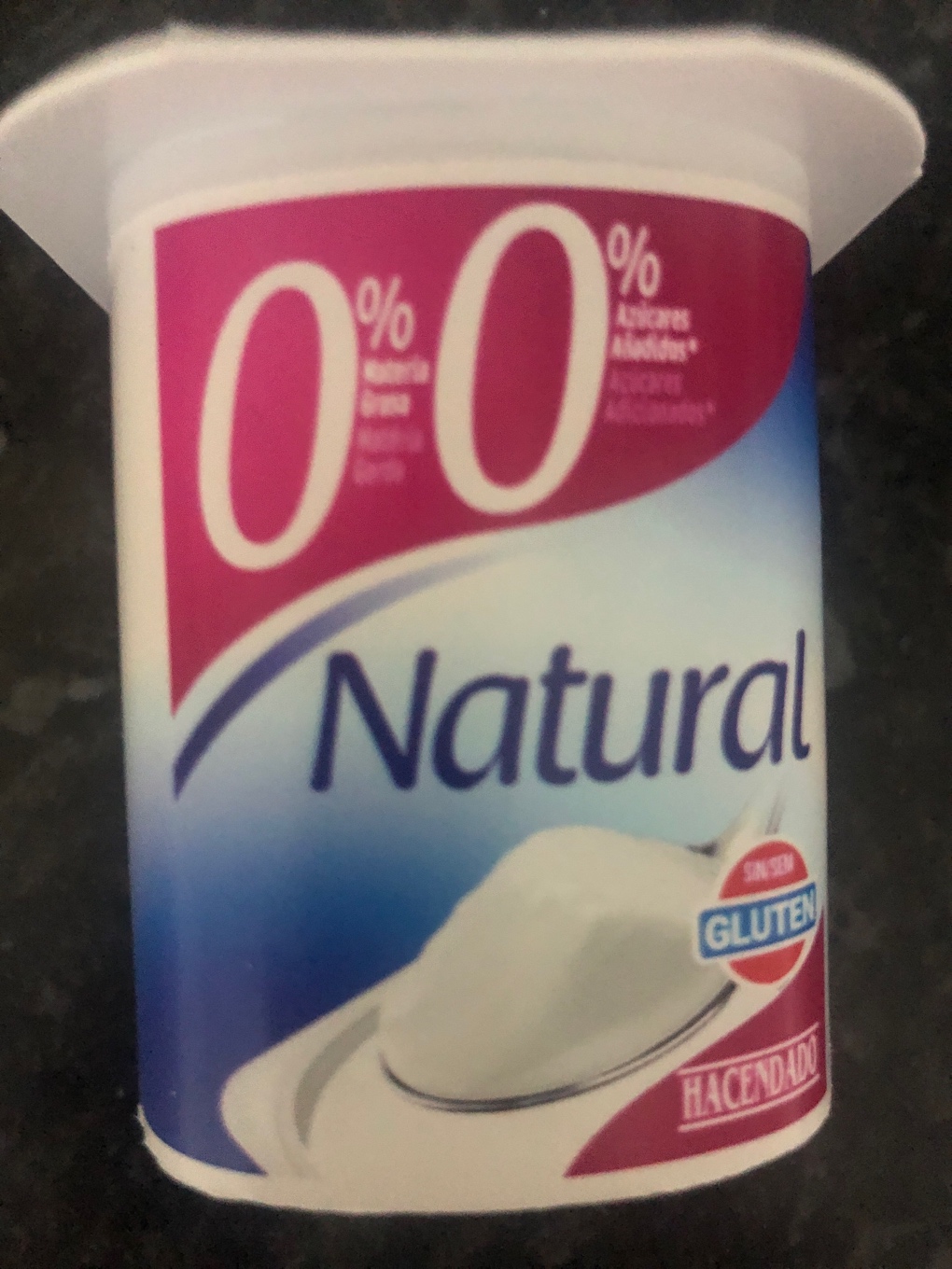 Yogur natural 0%