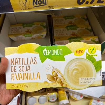 Natillas de soja con sabor a vainilla Natillas de soja con sabor a vainilla
