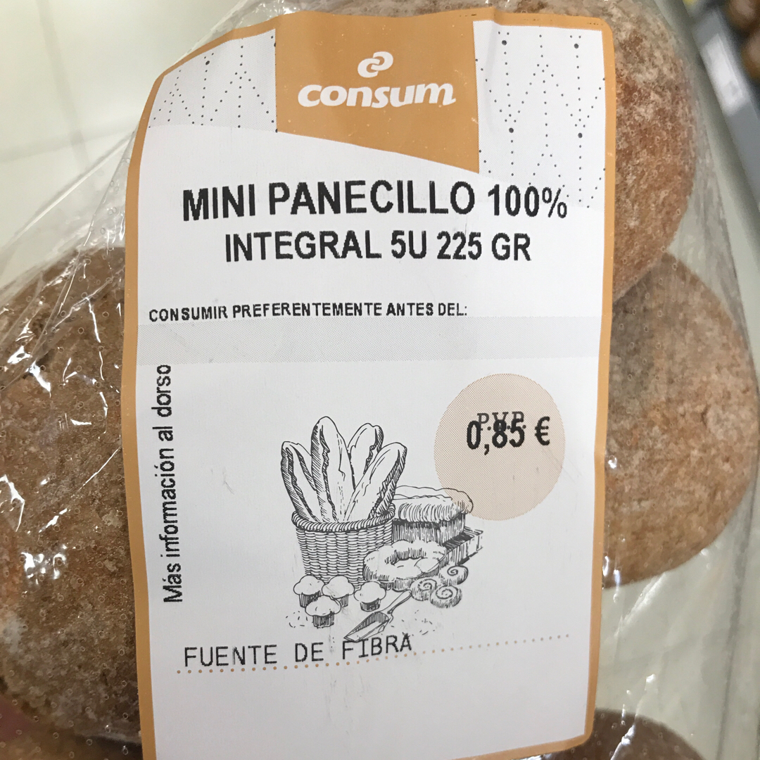 Mini panecillo 100% integral Mini panecillo 100% integral
