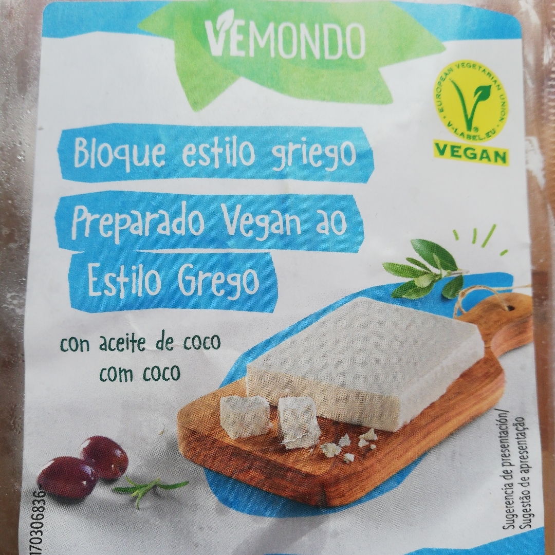 Queso griego vegano con aceite de coco Queso griego vegano con aceite de coco