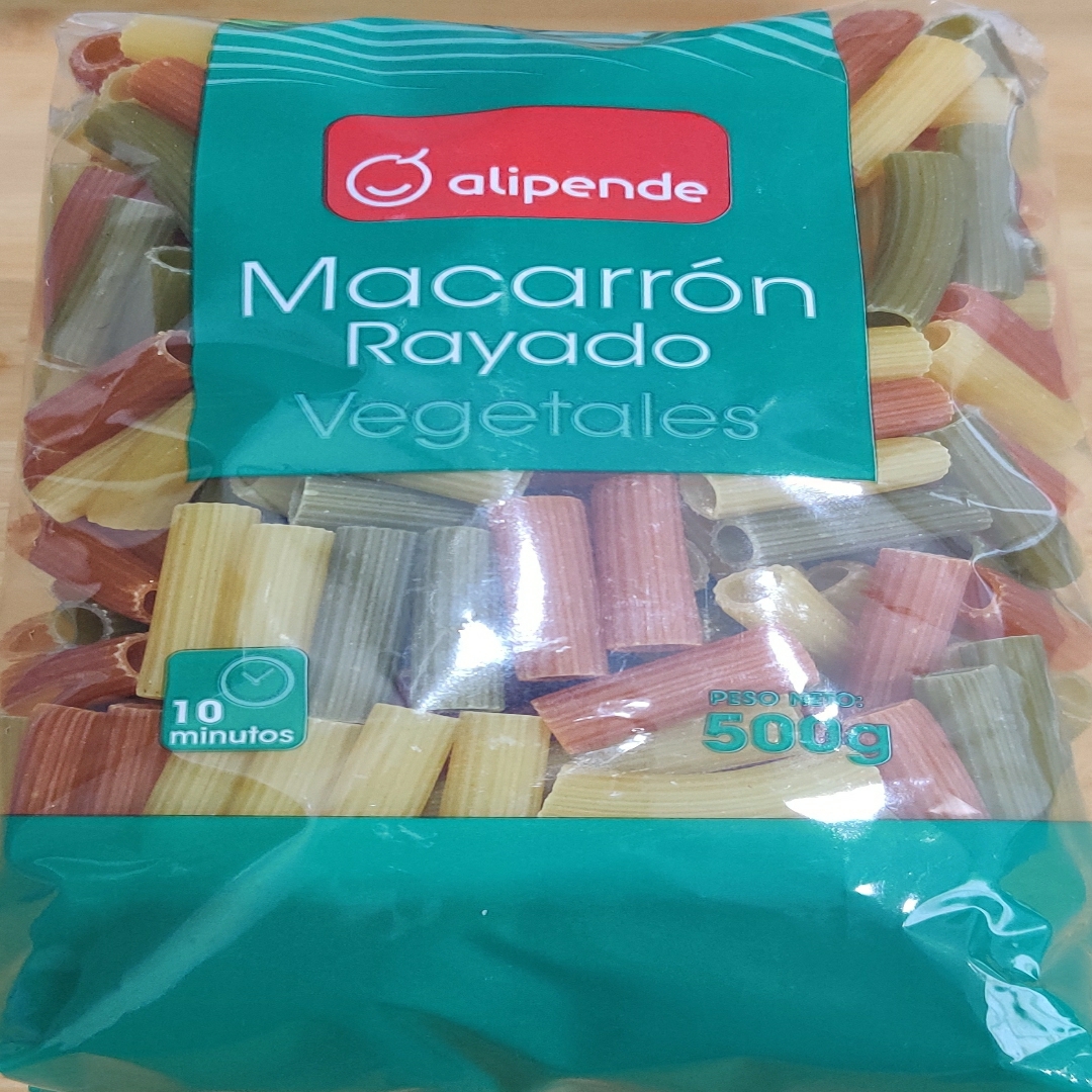 Macarrón rayado vegetal Macarrón rayado vegetal