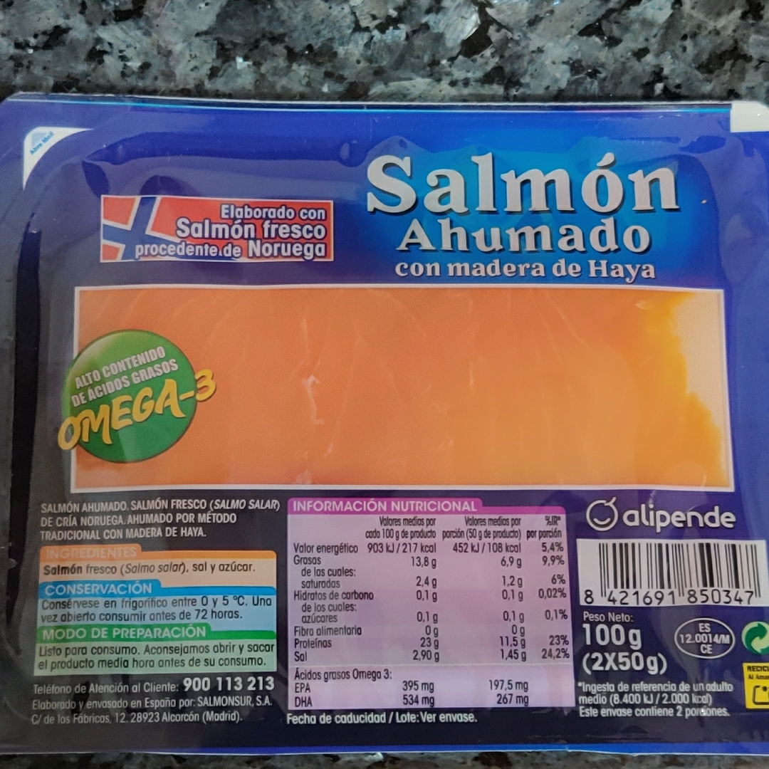 Salmón Ahumado con madera de Haya