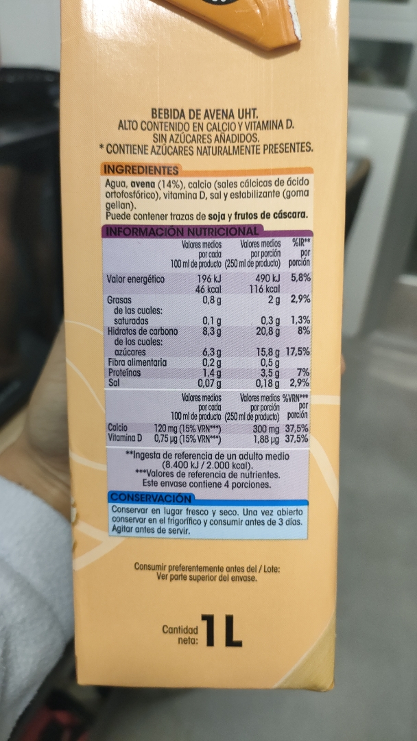 Bebida de avena