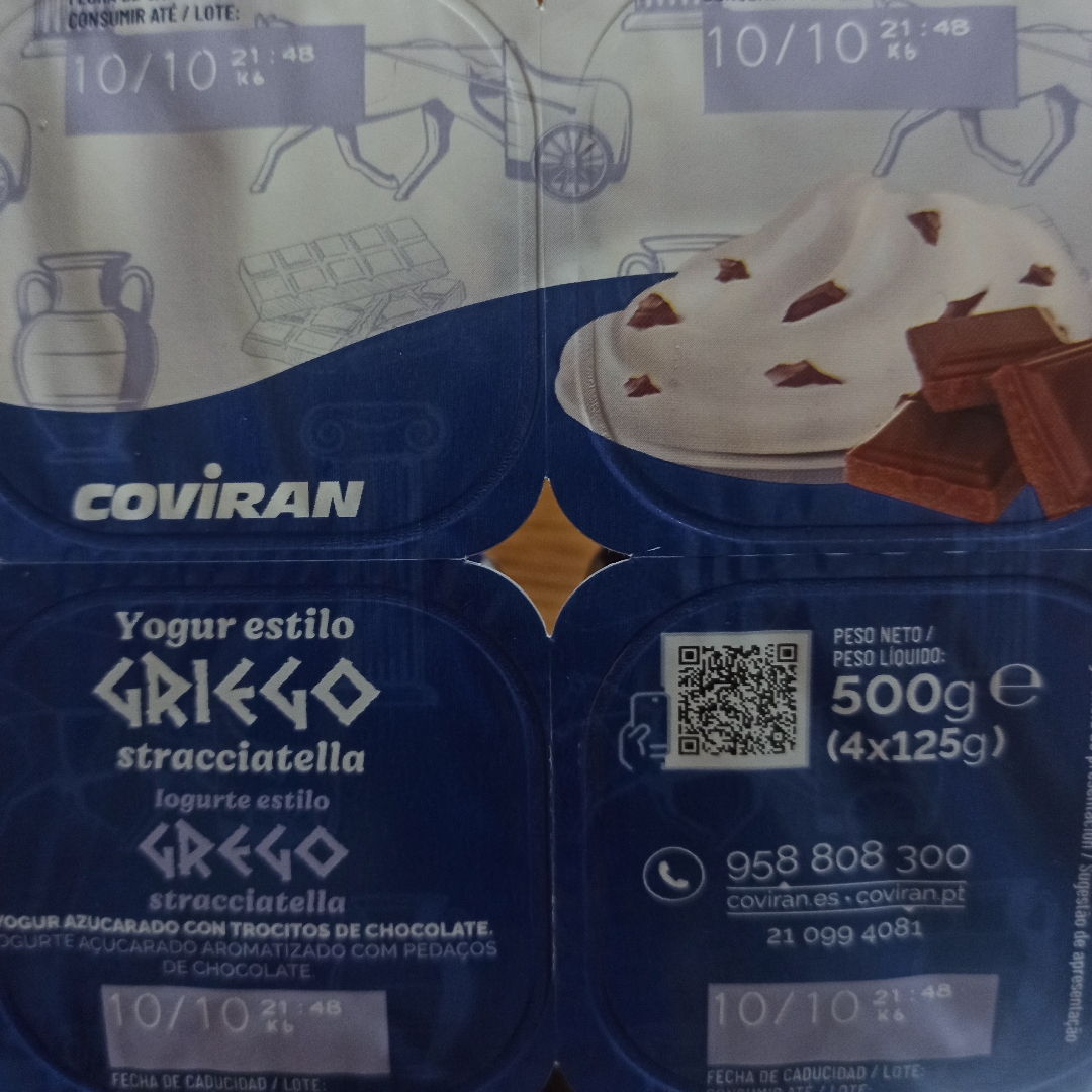 Yogur griego stracciatella Yogur griego stracciatella