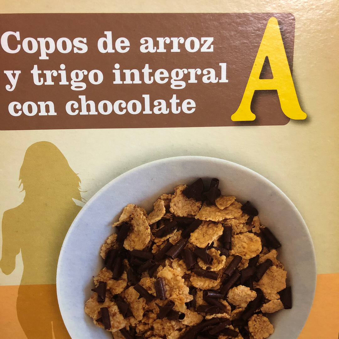 Copos de arroz y trigo integral con chocolate Copos de arroz y trigo integral con chocolate