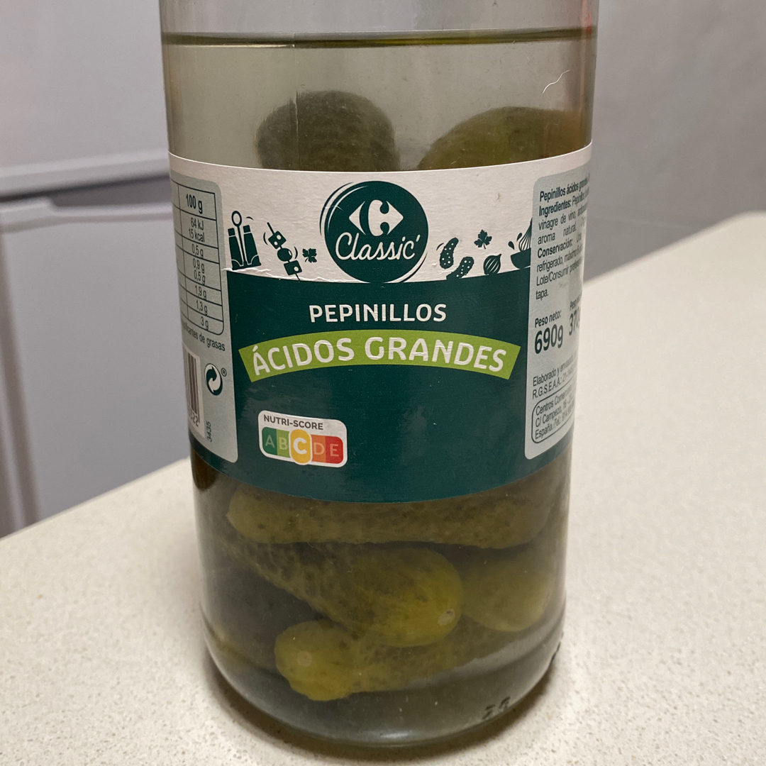 Pepinillos ácidos grandes Pepinillos ácidos grandes
