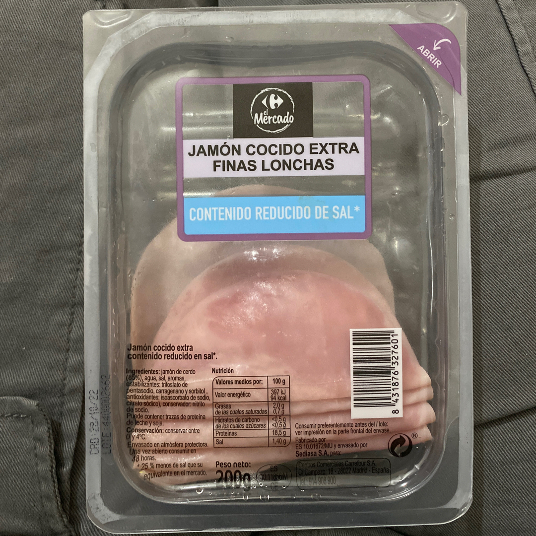 Jamón cocido extra finas lonchas Jamón cocido extra finas lonchas