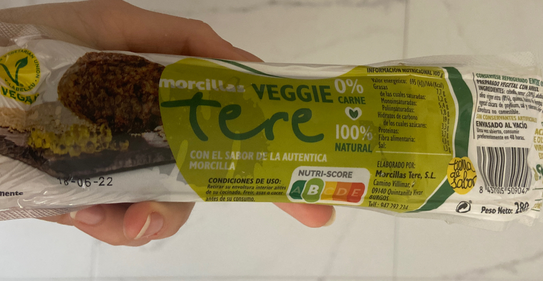 Morcilla veggie Tere Morcilla veggie Tere