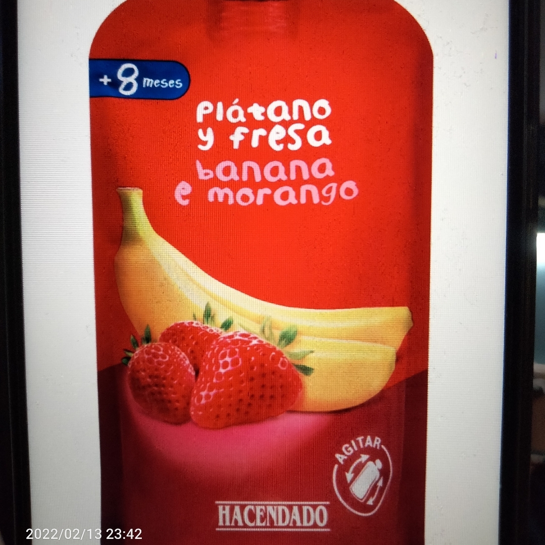 Papilla fresa platano