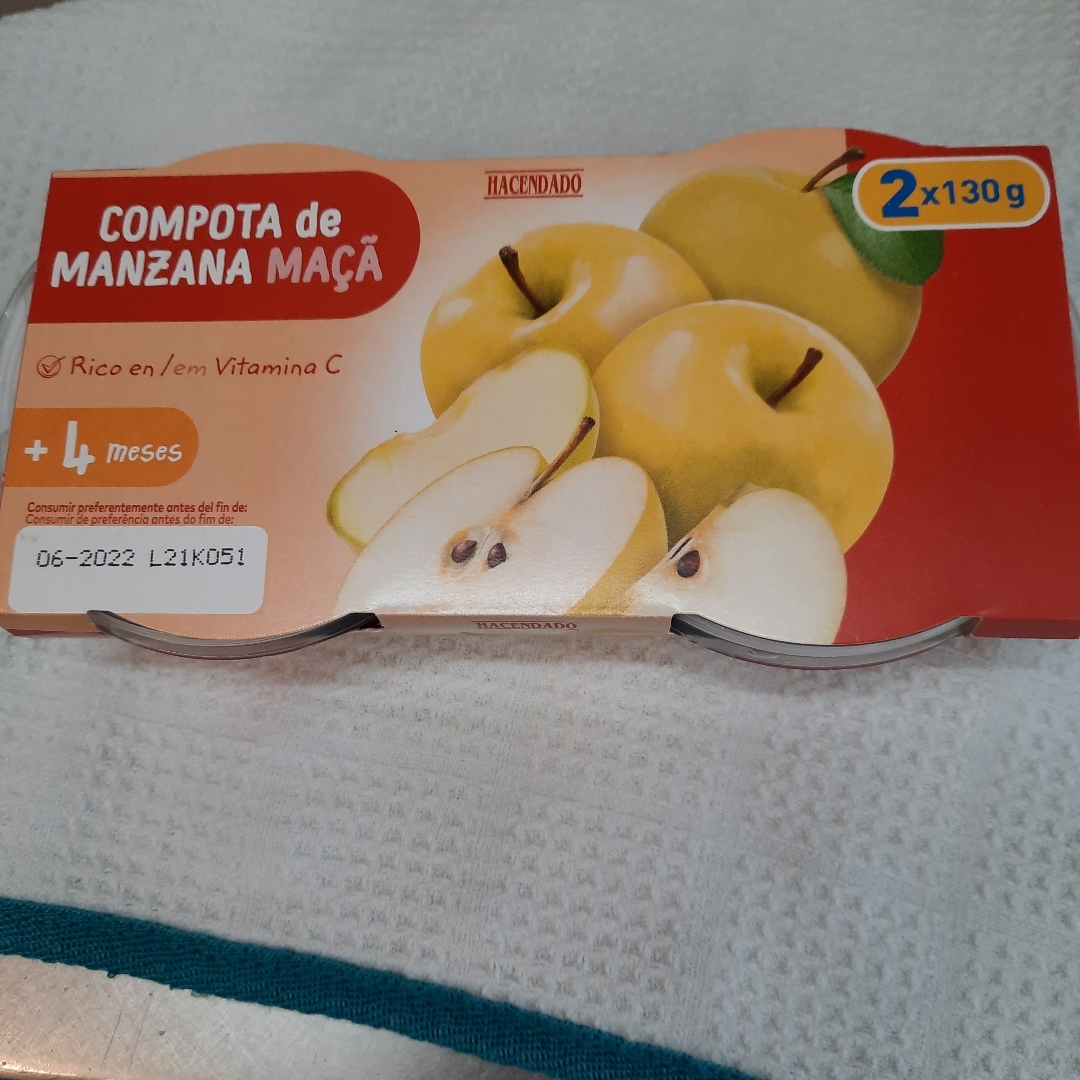 Compota de manzana, tarrito