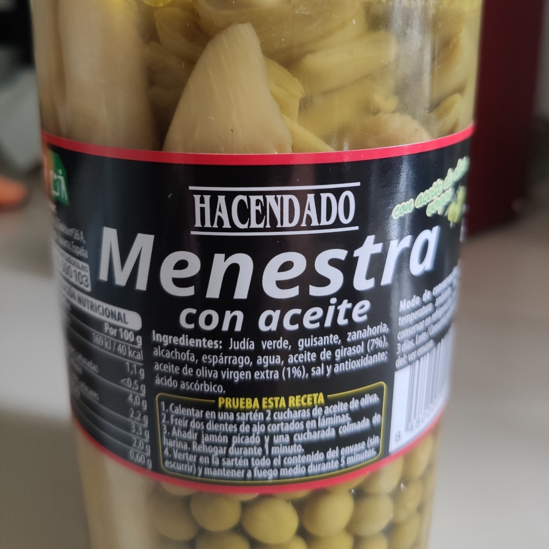Menestra con aceite 