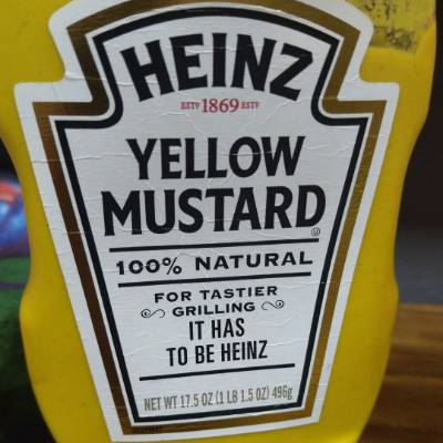 100% natural yellow mustard 100% natural yellow mustard