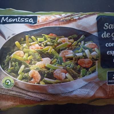 Salteado De Gambas Con Ajetes Y Espárragos Verdes Salteado De Gambas Con Ajetes Y Espárragos Verdes