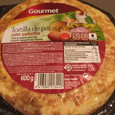 Tortilla de patatas con cebolla