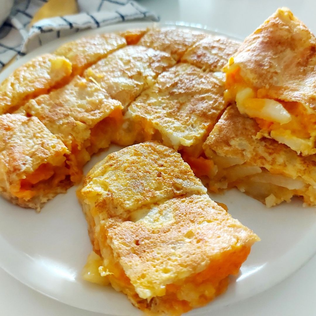 Tortilla de patata y boniato 