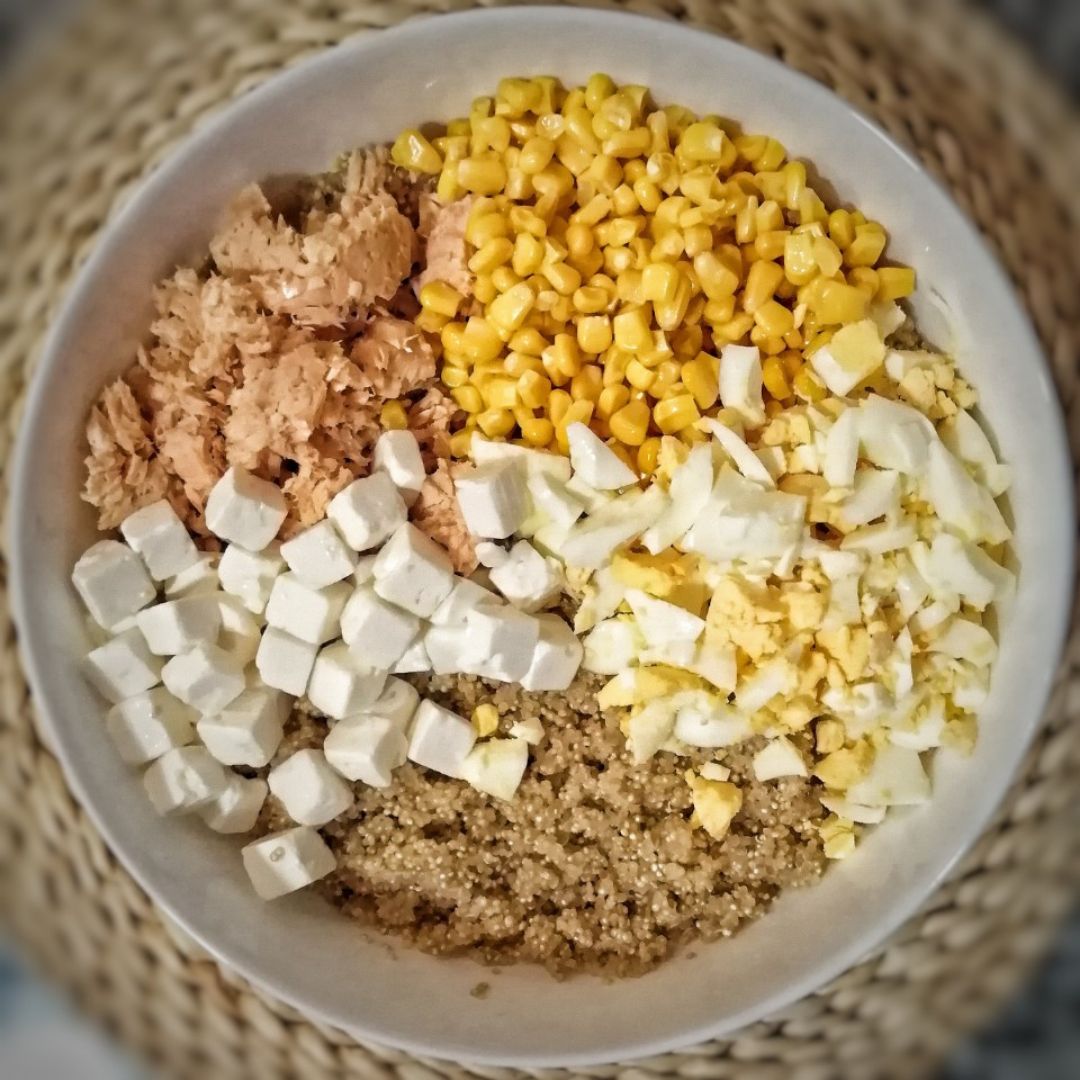 Ensalada de quinoa Paso 1 Ensalada de quinoa Paso 1