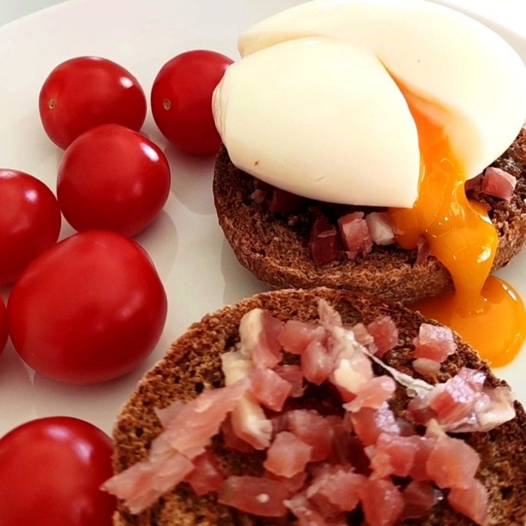 Tostadas de jamón y huevo
